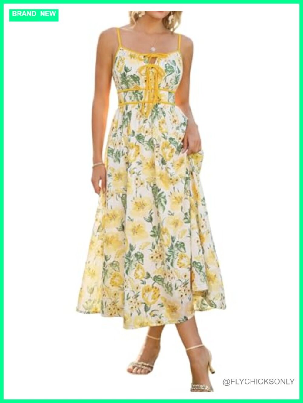 Womens Floral Maxi Dress Sleeveless Square Neck Smocked A-Line Boho Summer